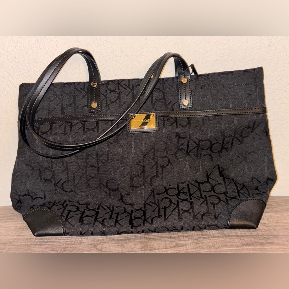 Calvin Klein Black Monogram Tote Bag NWT